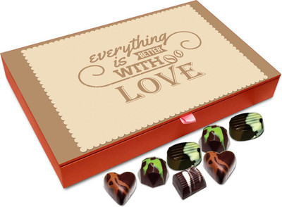 

Chocholik Gift Box -Everything Is Better With Love Chocolate Box - 12pc Truffles(144 g)