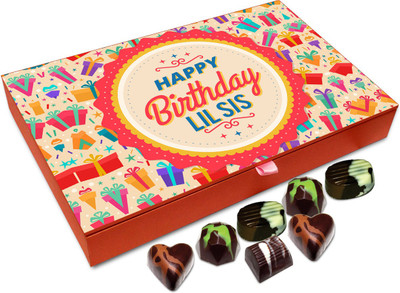 

Chocholik Gift Box -Happy Birthday Lil Sis Chocolate Box - 12pc Truffles(144 g)