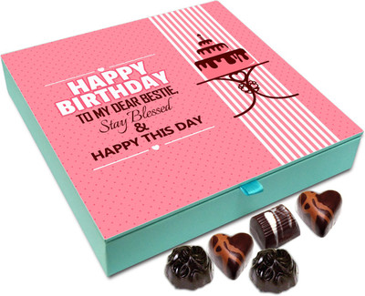 

Chocholik Gift Box -Happy Birthday To My Dear Bestie Chocolate Box - 9pc Truffles(108 g)
