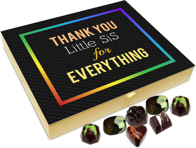 

Chocholik Gift Box -Thank You Little Sister For Everything Chocolate Box - 20pc Truffles(240 g)