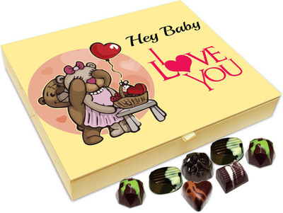 

Chocholik Gift Box - Hey Baby I Love You Chocolate Box - 20pc Truffles(240 g)