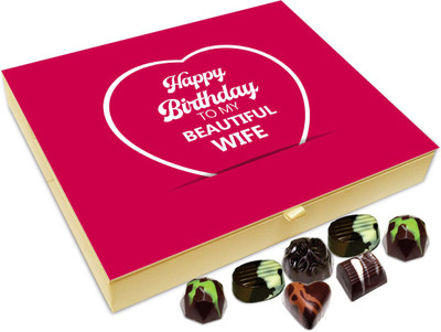 

Chocholik Gift Box - Happy Birthday My Beautiful Wife Chocolate Box - 20pc Truffles(240 g)