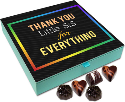 

Chocholik Gift Box -Thank You Little Sister For Everything Chocolate Box - 9pc Truffles(108 g)
