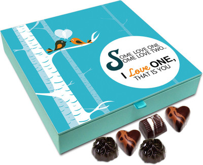 

Chocholik Gift Box - I Love One That Is You Chocolate Box - 9pc Truffles(108 g)