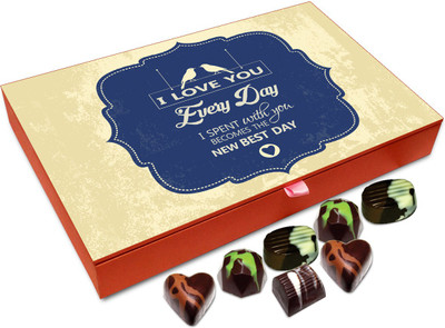 

Chocholik Gift Box -I Love You Every Day Chocolate Box - 12pc Truffles(144 g)