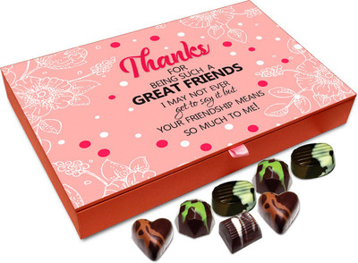 

Chocholik Gift Box - Thanks For Being Such A Great Friend Chocolate Box - 12pc Truffles(144 g)