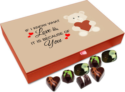 

Chocholik Gift Box - I Know Love Because Of You Chocolate Box - 12pc Truffles(144 g)
