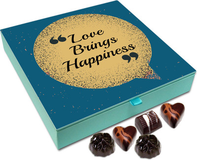 

Chocholik Gift Box -Love Brings Happiness Chocolate Box - 9pc Truffles(108 g)