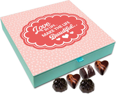 

Chocholik Gift Box -Love In Life Makes Life Beautiful Chocolate Box - 9pc Truffles(108 g)