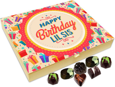 

Chocholik Gift Box -Happy Birthday Lil Sis Chocolate Box - 20pc Truffles(240 g)