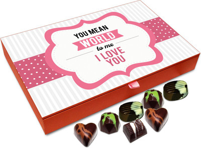 

Chocholik Gift Box -You Mean The World To Me Chocolate Box - 12pc Truffles(144 g)