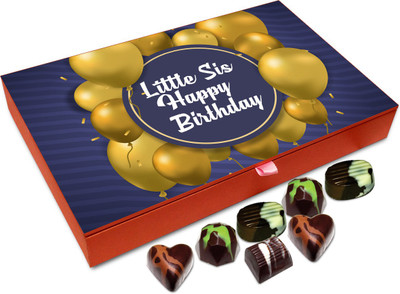 Chocholik Gift Box - Little Sis Happy Birthday Chocolate Box - 12pc Truffles(144 g)