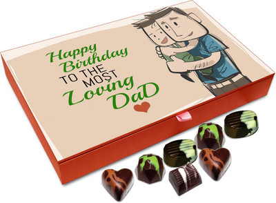 

Chocholik Gift Box - Happy Birthday To The Most Loving Dad Chocolate Box - 12pc Truffles(144 g)