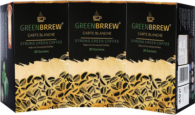 

GreenBrrew Strong Natural Green Instant Coffee(3 x 20 g, Green Coffee Flavoured)