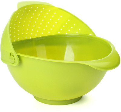 

CheckSums 13965 Rinse Bowl and Strainer wash basket-Green Strainer(Green Pack of 1)