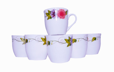 

Reddish Reddish Tea Cup Bone China(White, Pack of 6)