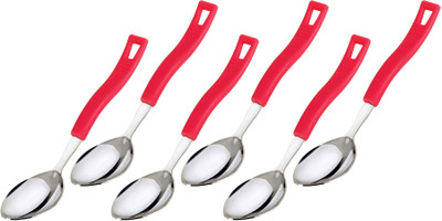 

Jen Desert Spoon Pink set of 6, Stainless Steel Cutlery Set(Pack of 6)