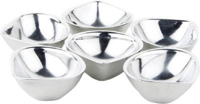 

winsky Double Walled Diya_01 Stainless Steel (Pack of 6) Table Diya Set(Height: 1.2 inch)