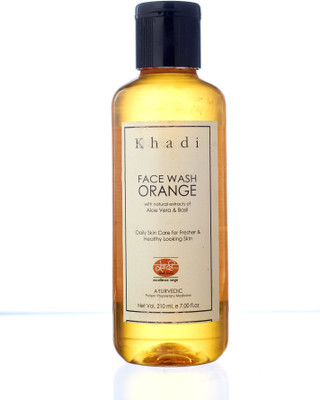 

Khadi Mauri Khadi Orange Herbal Face Wash - 210 ml - Anti Pimple Cleanser - Enriched with Aloe Vera & Basil Face Wash(210 ml)
