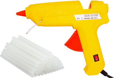 

Billionbag Hot Melt Glue Gun kit 60 Watt With 25 Glue Sticks For Paper & Cloth and Quick Repairs High-Tech Professional Electronic Standard Temperature Corded Glue Gun(11 mm)