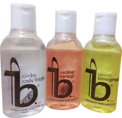 

Be The Solution Set of 3 Hand Sanitizers 60ml(180 ml, Bottle, Pack of 3)