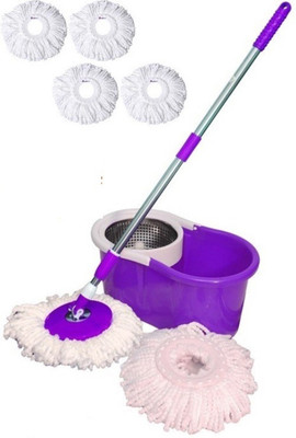 

ShopyBucket Easy 360 Hand press spin Mop_4 Mop Set
