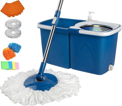 

ShopyBucket Blue Gala Twin 360 Degree Clean Set-4 Mop Set