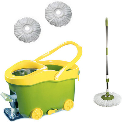 

ShopyBucket Easy wheels and bucket for magic 360 degree Rotating-14 Mop Set