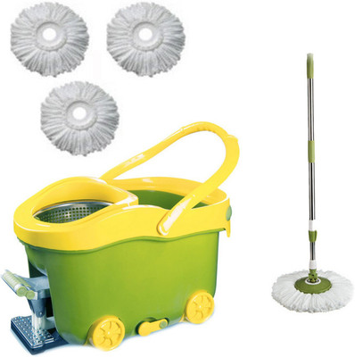 

ShopyBucket Easy wheels and bucket for magic 360 degree Rotating-15 Mop Set