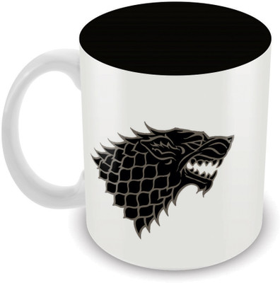 

Game of Thrones Stark Ceramic Mug(325 ml), Multicolor