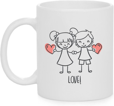 

Coffee Mug Love Ceramic Mug(350 ml), White