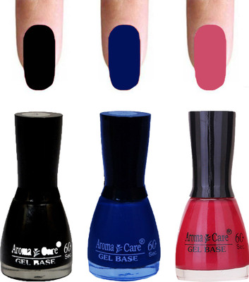 

Aroma Care Velvet Dull Matte Nail Polish Combo in Wholesale Rate Black,Blue,Mauve(Pack of 3)