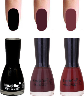 

Aroma Care Velvet Dull Matte Nail Polish Combo in Wholesale Rate Black,Brown,Tan(Pack of 3)