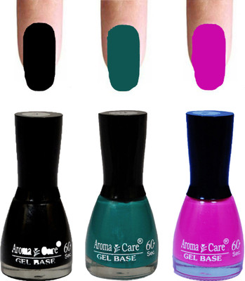 

Aroma Care Velvet Dull Matte Nail Polish Combo in Wholesale Rate Black,Green,Neon Pink(Pack of 3)