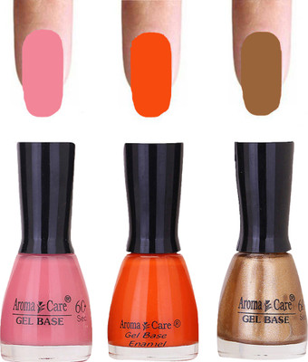 

Aroma Care Velvet Dull Matte Nail Polish Combo in Wholesale Rate Peach,Orange,Dark Golden(Pack of 3)