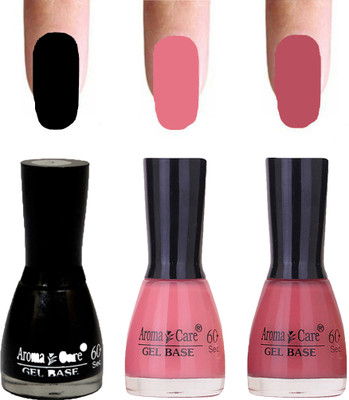 

Aroma Care Velvet Dull Matte Nail Polish Combo in Wholesale Rate Black,Peach,Nude(Pack of 3)