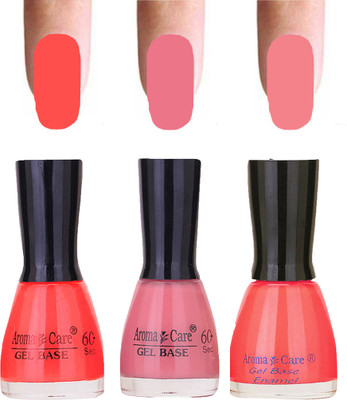 

Aroma Care Velvet Dull Matte Nail Polish Combo in Wholesale Rate Orange,Peach,Pink(Pack of 3)