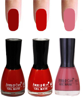 

Aroma Care Velvet Dull Matte Nail Polish Combo in Wholesale Rate Red,Reddish Orange,Nude(Pack of 3)