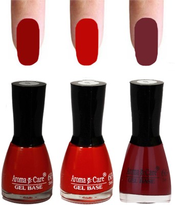 

Aroma Care Velvet Dull Matte Nail Polish Combo in Wholesale Rate Red,Reddish Orange,Maroon(Pack of 3)