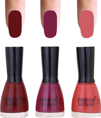 

Aroma Care Velvet Dull Matte Nail Polish Combo in Wholesale Rate Tan,Plum,Nude(Pack of 3)