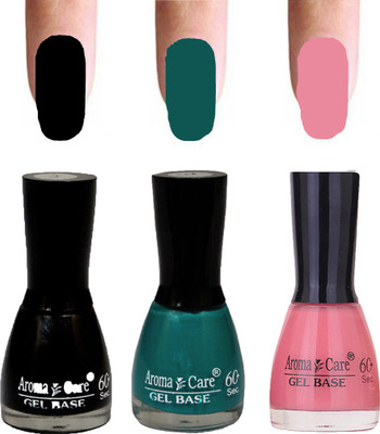 

Aroma Care Velvet Dull Matte Nail Polish Combo in Wholesale Rate Black,Green,Peach(Pack of 3)
