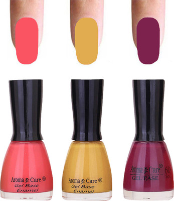 

Aroma Care Velvet Dull Matte Nail Polish Combo in Wholesale Rate Pink,Light Golden,Plum(Pack of 3)