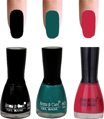 

Aroma Care Velvet Dull Matte Nail Polish Combo in Wholesale Rate Black,Green,Pink(Pack of 3)