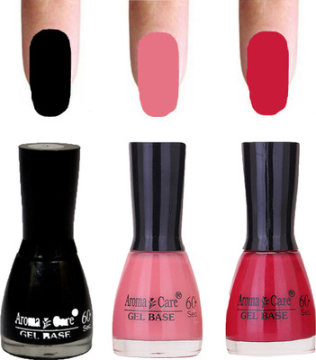 

Aroma Care Velvet Dull Matte Nail Polish Combo in Wholesale Rate Black,Peach,Mauve(Pack of 3)