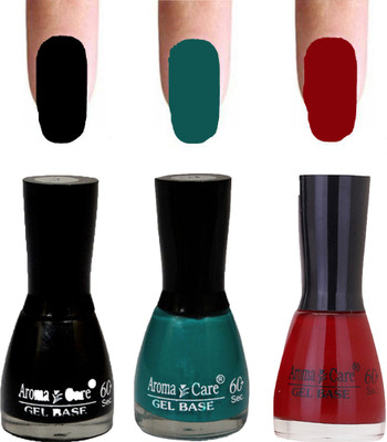 

Aroma Care Velvet Dull Matte Nail Polish Combo in Wholesale Rate Black,Green,Reddish Maroon(Pack of 3)