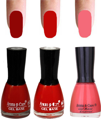 

Aroma Care Velvet Dull Matte Nail Polish Combo in Wholesale Rate Red,Reddish Orange,Pink(Pack of 3)