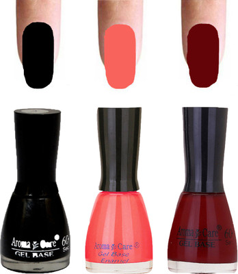 

Aroma Care Velvet Dull Matte Nail Polish Combo in Wholesale Rate Black,Pink,Maroon(Pack of 3)