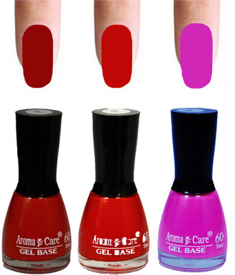 

Aroma Care Velvet Dull Matte Nail Polish Combo in Wholesale Rate Red,Reddish Orange,Neon Pink(Pack of 3)
