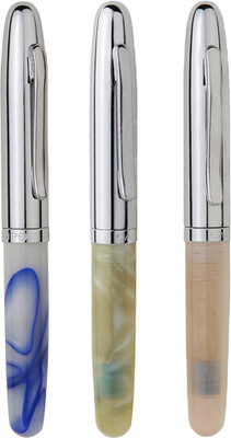 

Perfect Set of 3 Marble Finish with Silver Cap & Trim Roller Ball Pen(Pack of 3)