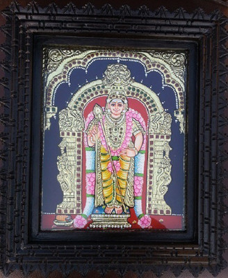 

Mirracrafts Tiruchendur Murugan Tajore Painting Religious Frame